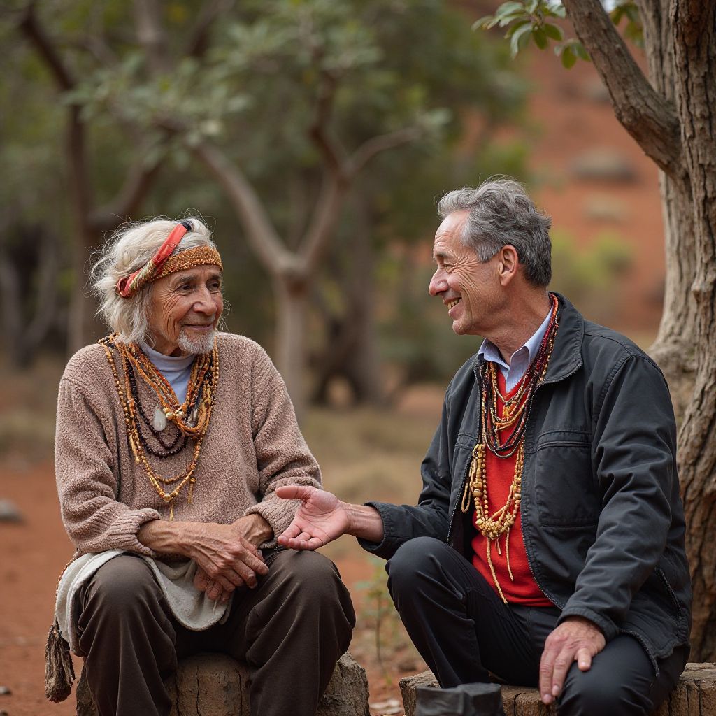 Cultural exchange between travelers and local Australian communities